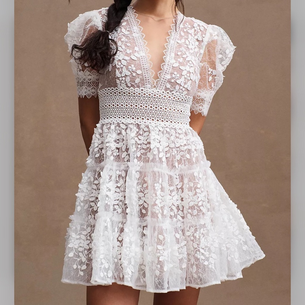 Bronx and Banco Megan Mini Dress in White